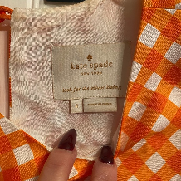 Kate Spade Tallulah gingham check dress size 4 - Picture 5 of 8